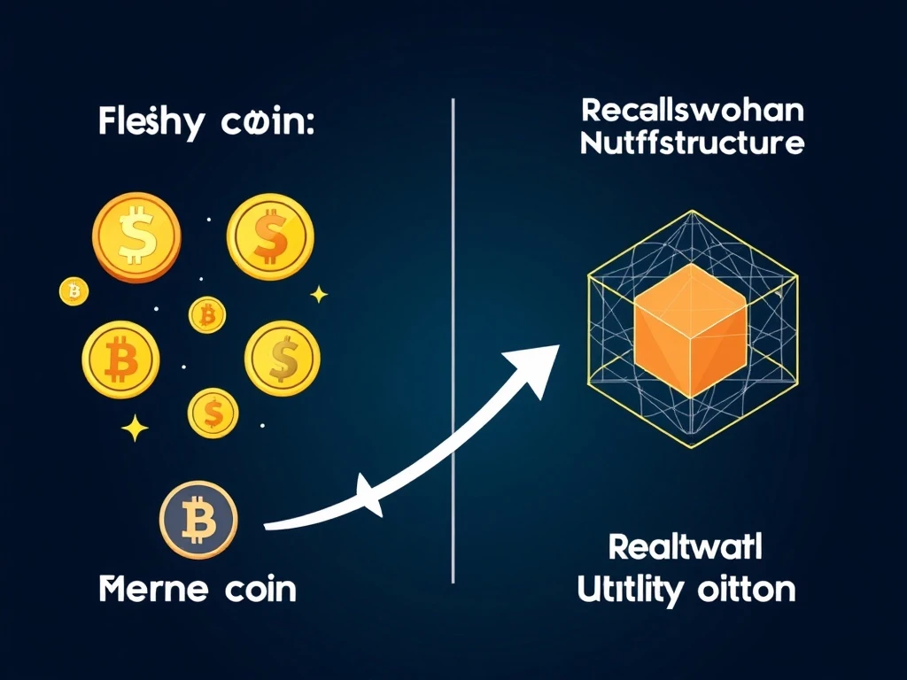 100x crypto opportunities showing utility projects outperforming speculative meme coins