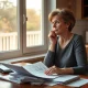 Woman making critical 401(k) withdrawal decision for home purchase after financial devastation
