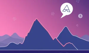A chart showing a dramatic decline in Aave token price, symbolizing the market reaction to recent financial rumors.