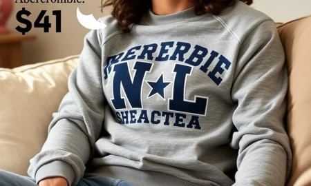 Comfortable Abercrombie NFL sweatshirt showcasing a fantastic deal, encouraging smart spending on quality team apparel.