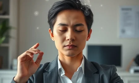 A person in deep meditation, symbolizing the power of mental focus and clarity for improved performance.