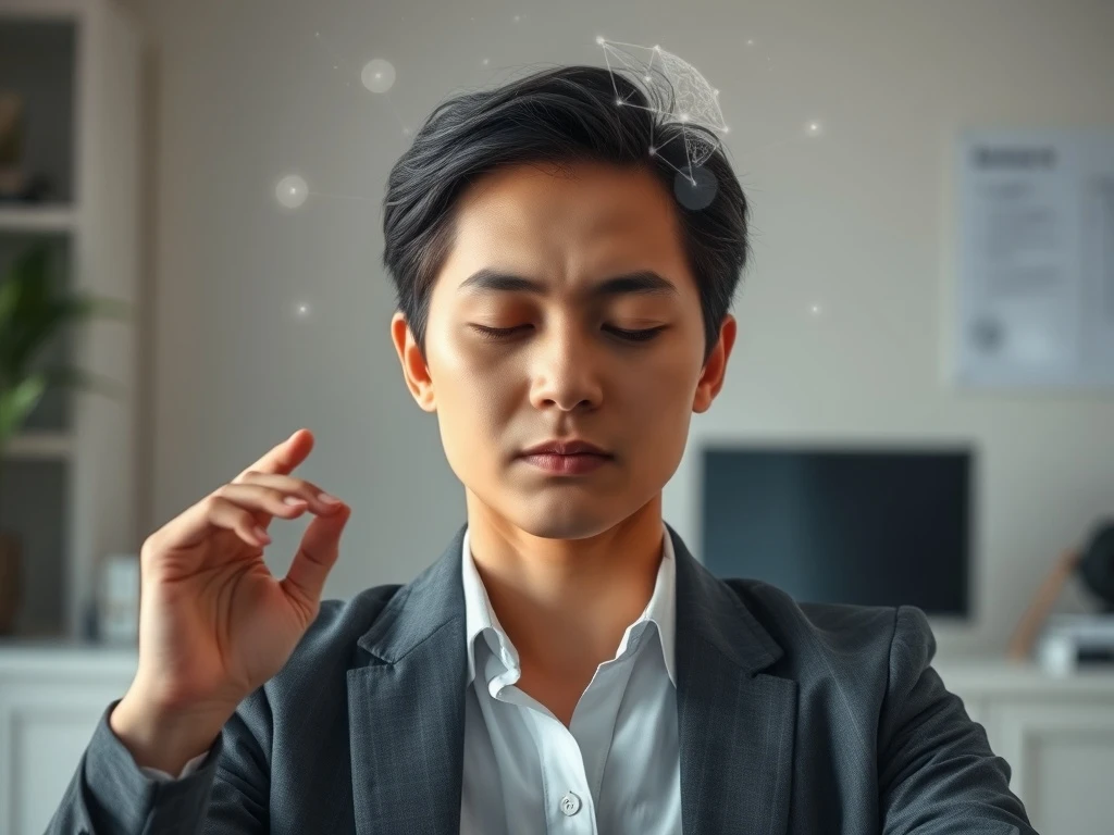 A person in deep meditation, symbolizing the power of mental focus and clarity for improved performance.