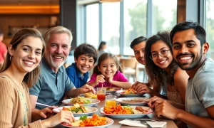 Adults enjoying economical kids meals with perfect portion sizes at restaurants