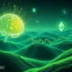 Abstract representation of AI Agents processing cryptocurrency data, symbolizing advanced analytics in crypto trading.