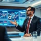 AI-powered financial crime prevention expert analyzing real-time fraud detection data visualization