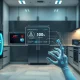 A visual representation of AI-powered appliance repair, showing data flowing from smart devices to a central diagnostic system, symbolizing efficiency and innovation.