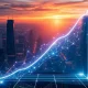 A vibrant chart illustrates the significant 50% growth of a leading AI stock, symbolizing its rapid market ascent and strong investment potential.