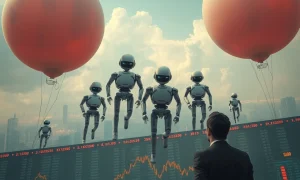 Warning signs of dangerous AI stock bubble with inflated valuations and investor denial