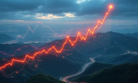 Chart showing the growth of AI stocks, symbolizing investment opportunities in future technology.