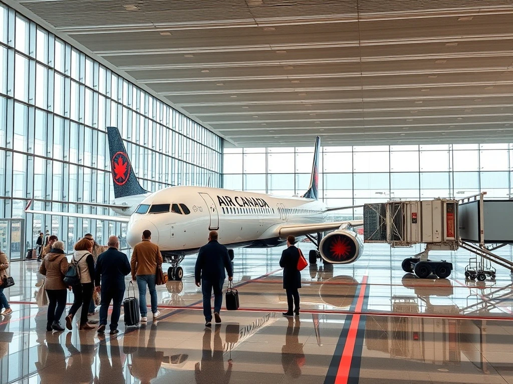 Air Canada refunds processing for delayed flight compensation at airport terminal