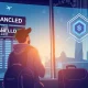 A visual representation of modern Airline Refund Solutions, depicting digital financial flows and efficient processes in the context of flight cancellations.