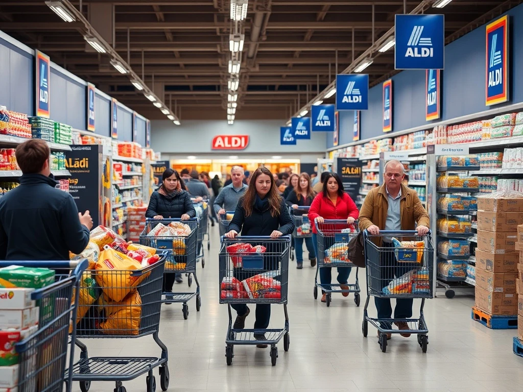 Aldi fastest-growing supermarket with American shoppers during busy shopping hours