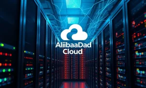 Alibaba cloud computing data center with advanced AI chip technology driving business growth