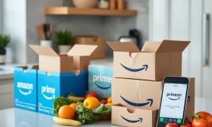 Amazon Prime grocery benefits delivering fresh food directly to modern kitchen