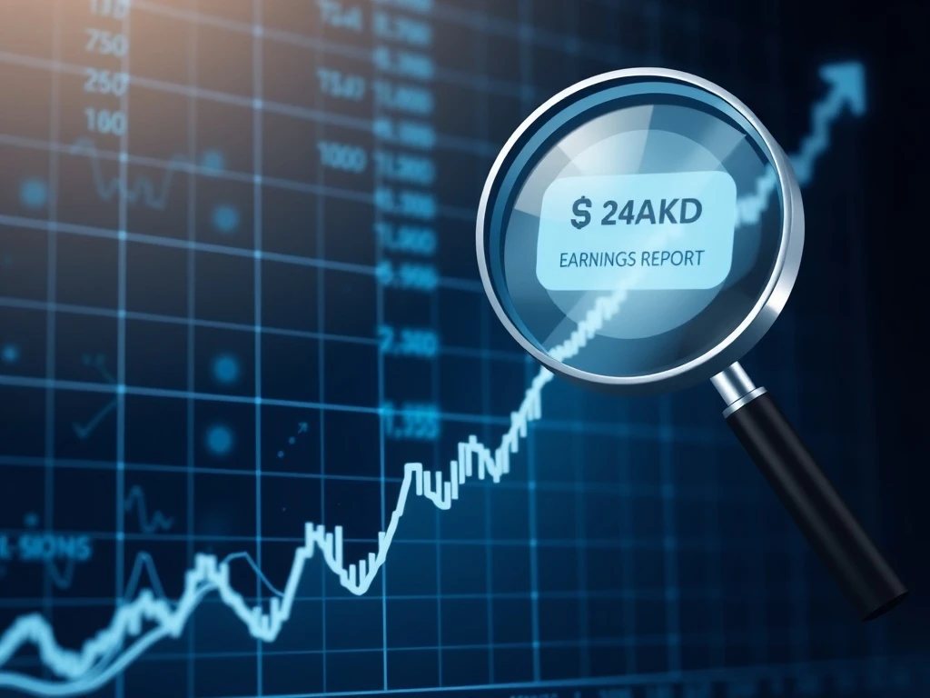 A chart showing a significant stock runup leading to a critical AMD earnings report, illustrating market anticipation.