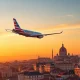 An American Airlines plane on a runway, symbolizing the launch of new American Airlines European flights and expanded travel opportunities.