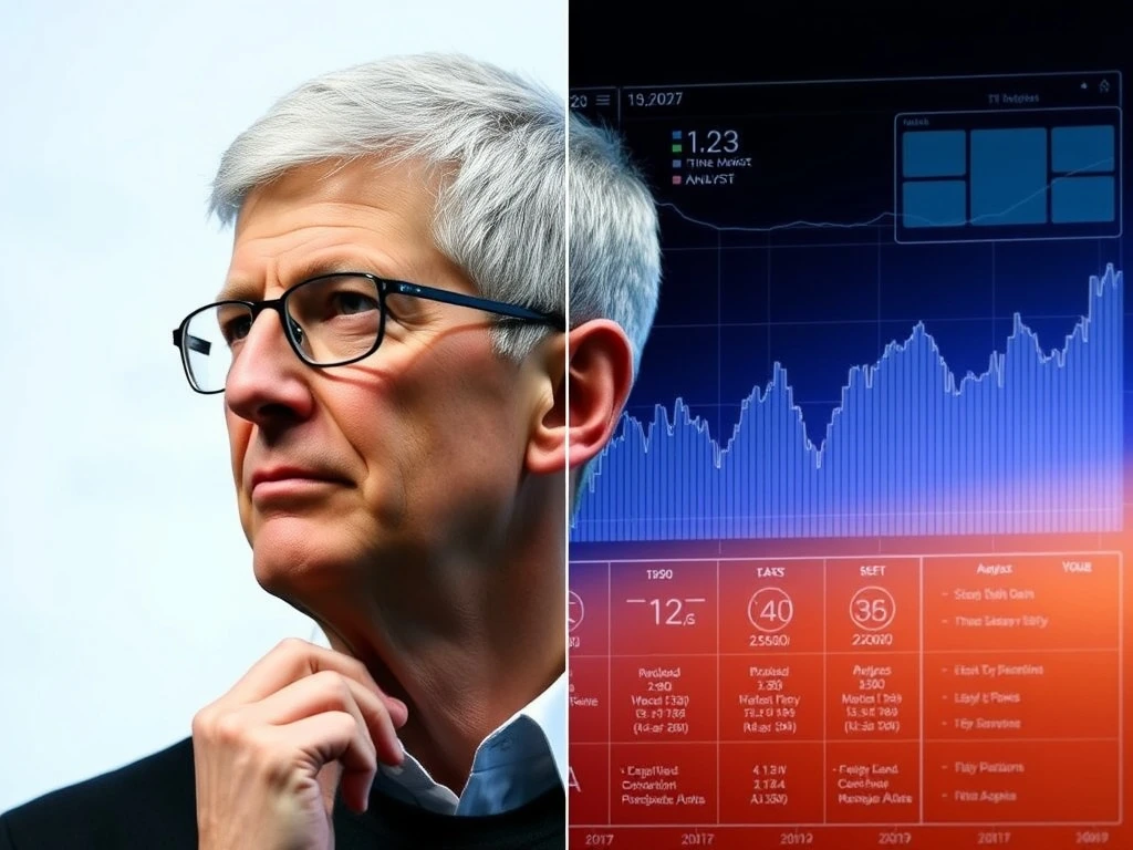 Tim Cook contemplates Apple's future amidst market analysis and the need for strategic shifts.