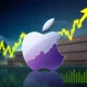 Apple stock performance soaring amidst global market concerns and tariff discussions.