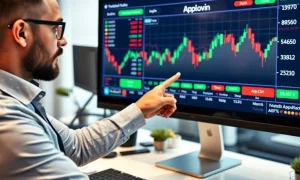 Financial analyst presenting surprising AppLovin stock forecast with bullish outlook