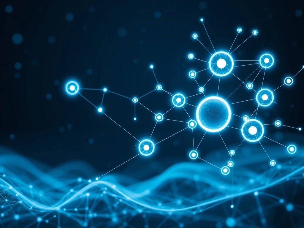Atua AI workflow templates streamline enterprise AI integration, showing digital pathways connecting business operations on a blockchain.