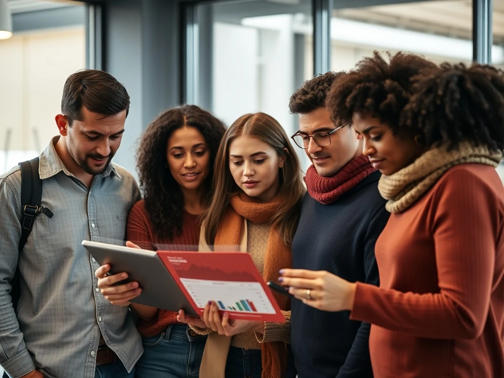 Consumers analyzing declining labor market trends and employment data charts