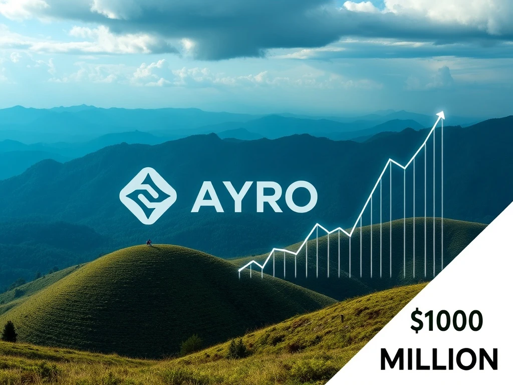 AYRO's strategic move into **AYRO stablecoin** acquisitions, aiming for $100 million in crypto assets, signifying digital finance expansion.