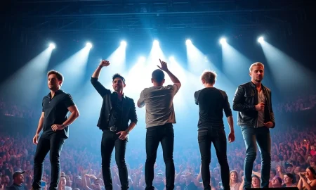The Backstreet Boys performing live on stage, showcasing their enduring career and significant Backstreet Boys net worth.