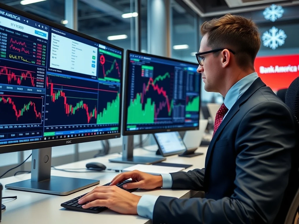 Bank of America analyst reviewing Snowflake stock price target after earnings report with financial charts