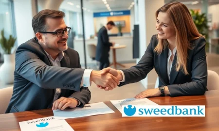 Barclays Entercard sale transaction signing ceremony between banking executives