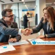 Barclays Entercard sale transaction signing ceremony between banking executives