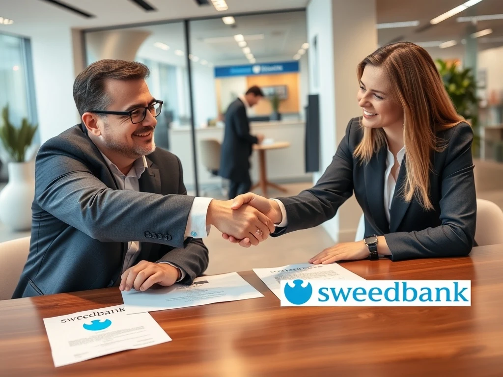 Barclays Entercard sale transaction signing ceremony between banking executives