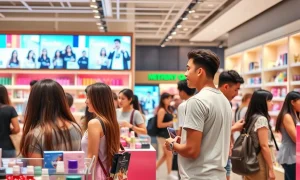 A modern retail space designed to attract younger customers, highlighting the strategic shift by Bath & Body Works.