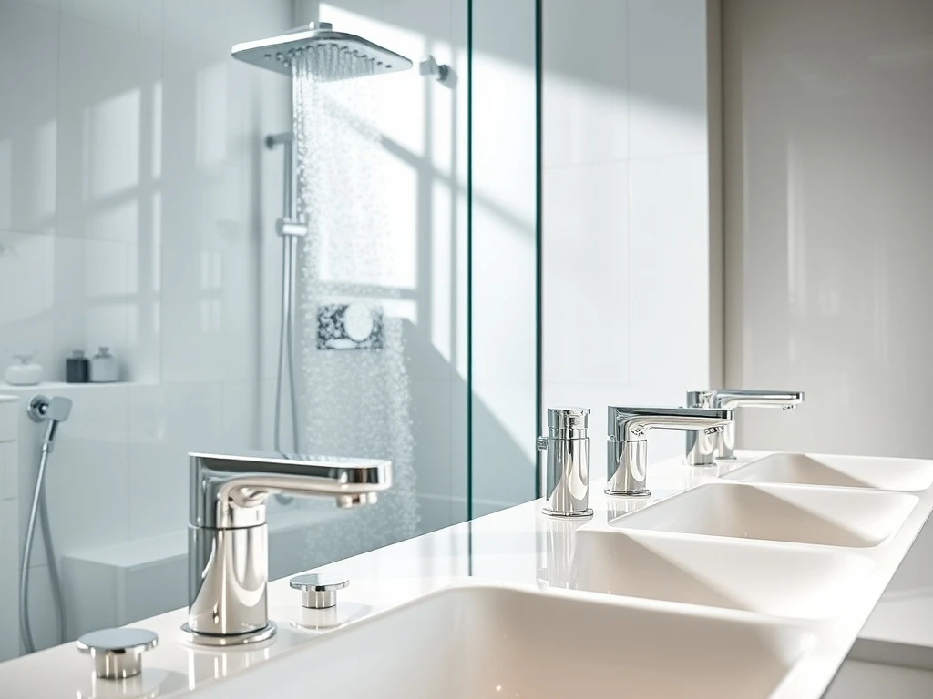Elegant modern bathroom featuring top-tier bathroom faucets, showcasing the blend of style and function for an upgraded space.