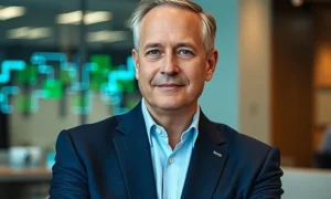 A confident Chuck Swoboda, symbolizing the strategic leadership he brings to the Benchmark Electronics Board.