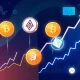 Best crypto for 2025 bull run showing four top performing digital assets with bullish market trends