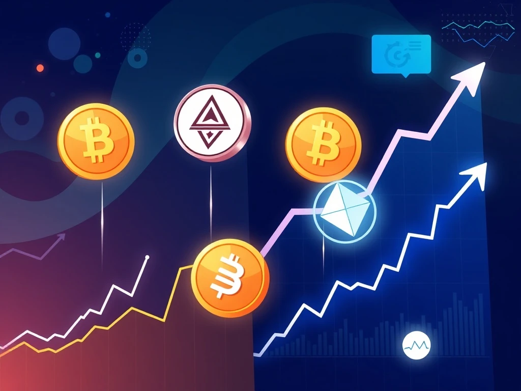 Best crypto for 2025 bull run showing four top performing digital assets with bullish market trends