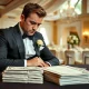 Best man wedding costs illustrated through financial stress and wedding preparation documents