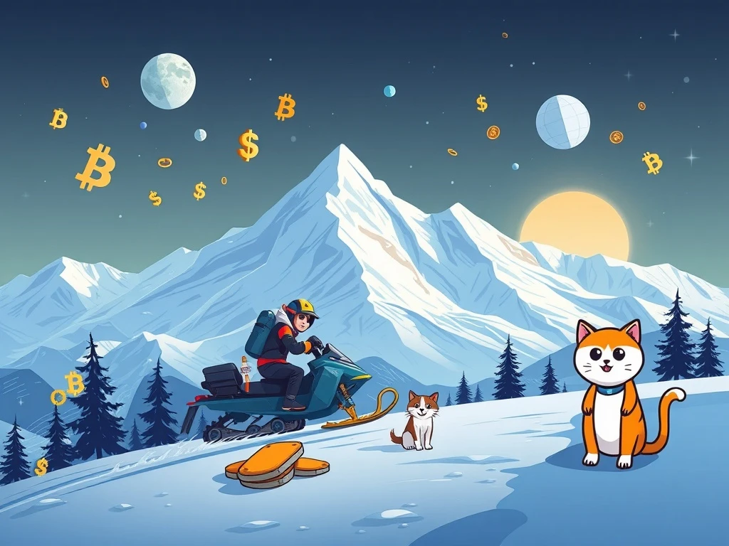 An adventurous investor exploring the potential of the best meme coins, symbolizing growth and opportunity in the crypto market.