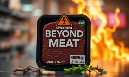 Beyond Meat bankruptcy risk analysis showing financial warning signs and declining market performance