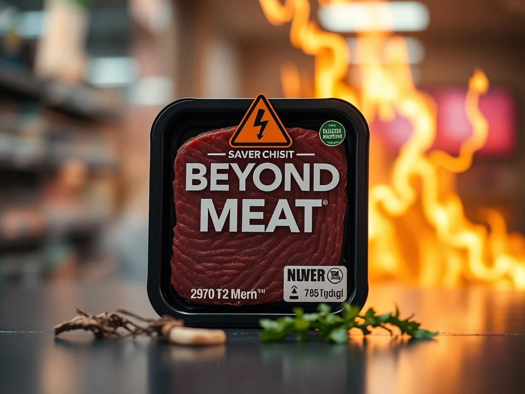 Beyond Meat bankruptcy risk analysis showing financial warning signs and declining market performance