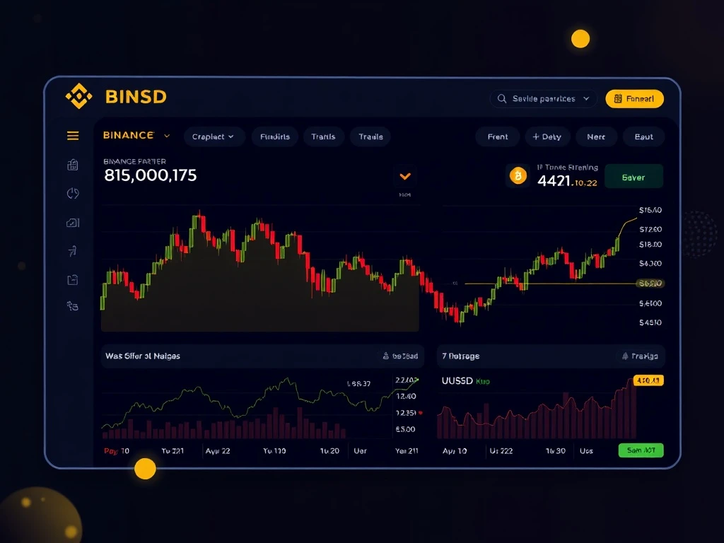 Binance UUSD funding rate adjustment dashboard showing trading metrics