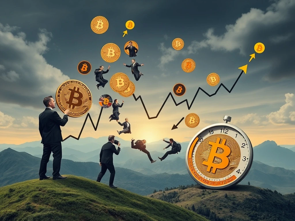 A visual representation of the evolving Bitcoin cycle, showing traditional market influences impacting cryptocurrency trends.