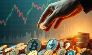 A visual representation of significant institutional capital flowing into a Bitcoin ETF and Ethereum ETF, illustrating a strategic 'buy the dip' moment in the cryptocurrency market.