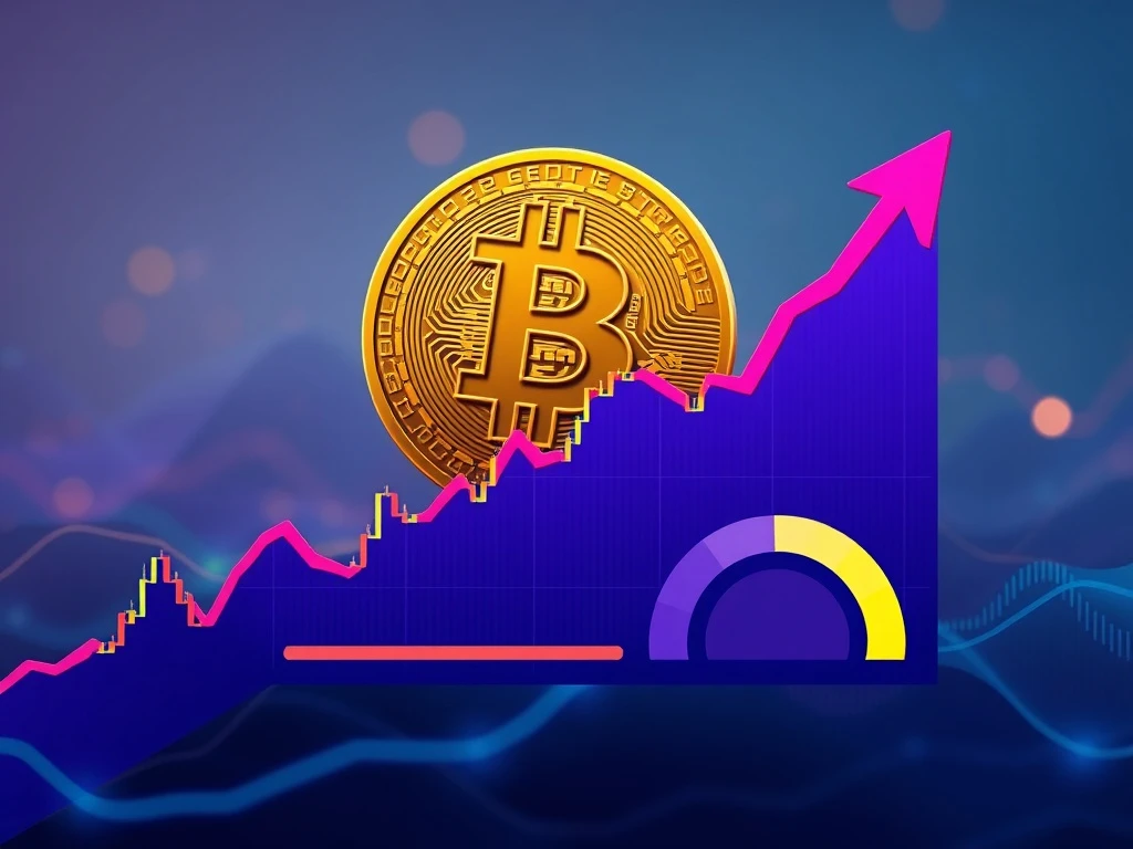 A vibrant chart illustrating Bitcoin price growth, symbolizing renewed market optimism and the shift to 'Greed' sentiment.