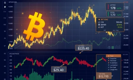 Bitcoin price chart showing extreme crypto volatility during options expiry and exchange outage events
