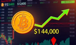 Bitcoin price chart showing crucial $114,000 support level with market analysis indicators