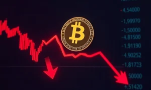 Bitcoin price crash analysis showing market liquidations and technical indicators