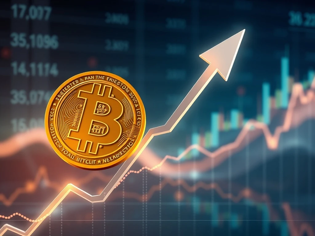 A chart illustrating the potential for a significant Bitcoin price surge, mirroring a successful historical pattern.