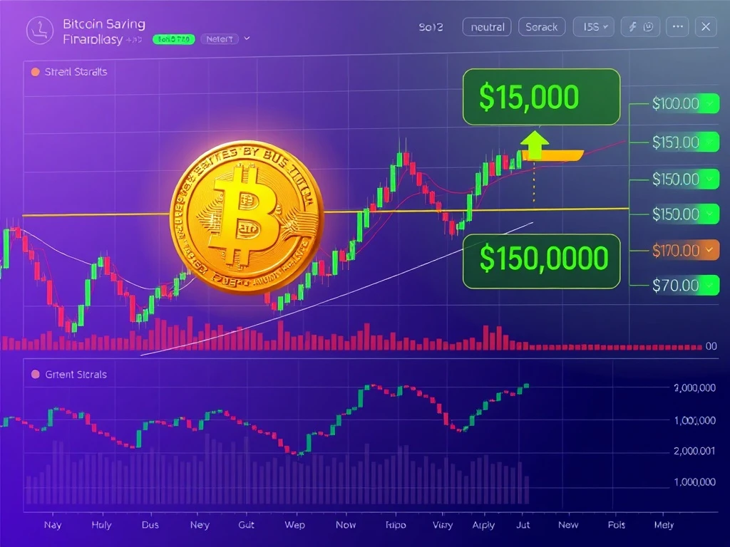 Bitcoin price peak analysis showing bullish indicators and $150K target trajectory