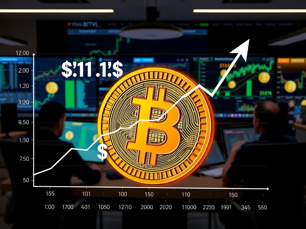 Bitcoin price prediction chart showing growth to $1.3 million with institutional investment analysis